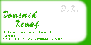 dominik kempf business card